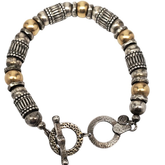 Silpada Sterling Silver & Gold Tone Bead Bracelet #21029 - Picture 5 of 12